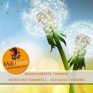 Werkstättenabfall - Altlacke - Farben