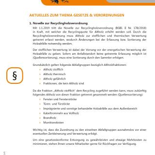 Kundeninformation zur Recyclingholzverordnung